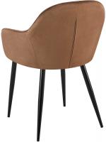 2er Set Esszimmerstuhl Boise Samt braun 