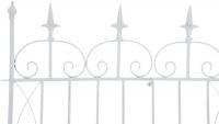 4er Set Gartenzäune Mangold weiß 