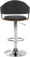 2er Set Barhocker Nilse Kunstleder chrom walnuss/schwarz 