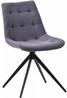 Esszimmerstuhl Merna Stoff dunkelgrau 