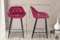 2er Set Barhocker Gibson 76 Samt lila 