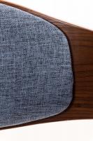 Besucherstuhl Kingston Stoff walnuss/blau 