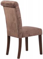 2er Set Esszimmerstühle Lisburn Samt braun 