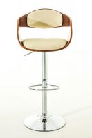 2er Set Barhocker Kingston Kunstleder walnuss/creme 