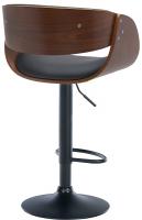 Barhocker Portmore Kunstleder schwarz walnuss/schwarz 