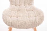 4er Set Stuhl Elda Stoff natura creme 