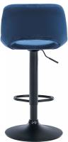 2er Set Barhocker Camden Samt schwarz blau 