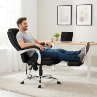 Bürostuhl Rubia mit Massagefunktion Kunstleder schwarz