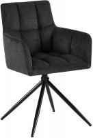 Esszimmerstuhl Jonah Stoff schwarz 