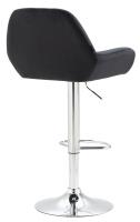 2er Set Barhocker Braga Samt chrom schwarz 