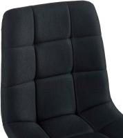 4er Set Esszimmerstühle Asti Stoff schwarz 