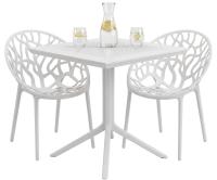 Gartenmöbel-Set Avara mit 2 Stühlen weiß