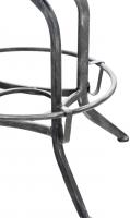 Barhocker Avadi Vintage Kunstleder antik-silber dunkelgrau 