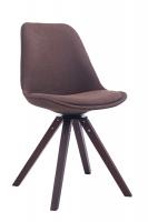 Besucherstuhl Troyes Stoff Square walnuss (eiche) braun