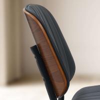 Besucherstuhl Tiffin Kunstleder walnuss/schwarz 