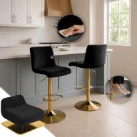 Barhocker Hover Samt G schwarz 