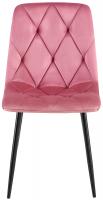 2er Set Esszimmerstuhl Clairton Samt rosa 