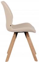 Stuhl Luna Kunstleder creme 