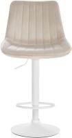Barhocker Toni Samt weiß creme 