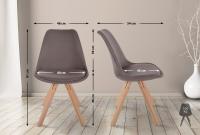 Stuhl Sofia Stoff Square taupe 