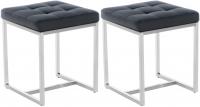 2er Set Sitzhocker Barci schwarz 
