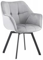 Esszimmerstuhl Jordi Samt dunkelgrau