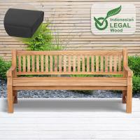 Teakbank Jackson mit Sitzkissen 200 cm + teak dunkelgrau 