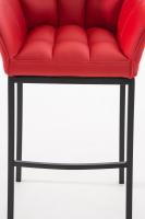 Barhocker Damaso B mit 4-Fuß Gestell rot 