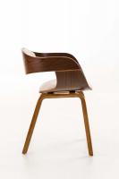 Besucherstuhl Kingston Stoff walnuss/creme 