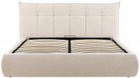 Bett Mirka 160x200 cm Stoff creme 