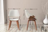 Esszimmerstuhl Vangale Stoff walnuss/creme 