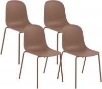4er Set Stuhl Hardin terracotta