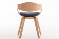 Besucherstuhl Kingston Stoff natura/blau 