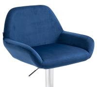 2er Set Barhocker Braga Samt chrom blau 