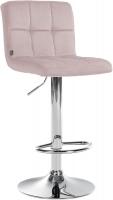 Barhocker Peru Samt chrom rosa 