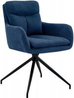 Esszimmerstuhl Somers Stoff blau 