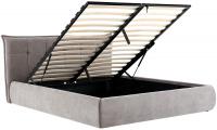 Bett Mirka 160x200 cm Stoff grau 