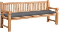 Teakbank Daxon mit Sitzkissen 220 cm dunkelgrau