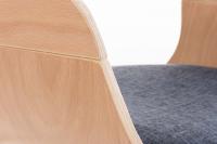 Besucherstuhl Kingston Stoff natura/blau 