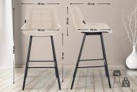 Barhocker Weston Kunstleder creme 