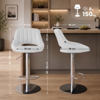 Barhocker HD Milet C Kunstleder weiß 