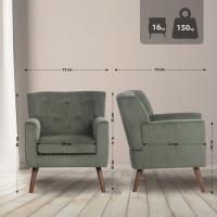 Sessel Kioni Cord grün 