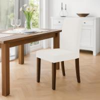 2er Set Esszimmerstuhl Ina Cord antik dunkel creme 