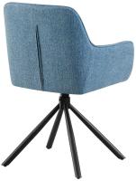 Stuhl Tipton Stoff blau 