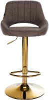 Barhocker Milet Stoff gold braun 