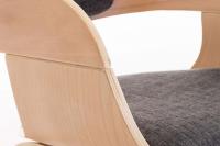 Besucherstuhl Kingston Stoff natura/hellgrau 