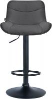 2er Set Barhocker Vonore Stoff schwarz dunkelgrau 