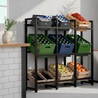 9er Getränkekistenständer Stack schwarz