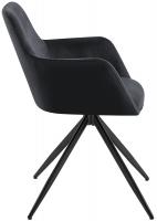 Esszimmerstuhl Olema Samt schwarz 