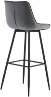 2er Set Barhocker Dartford Samt dunkelgrau 